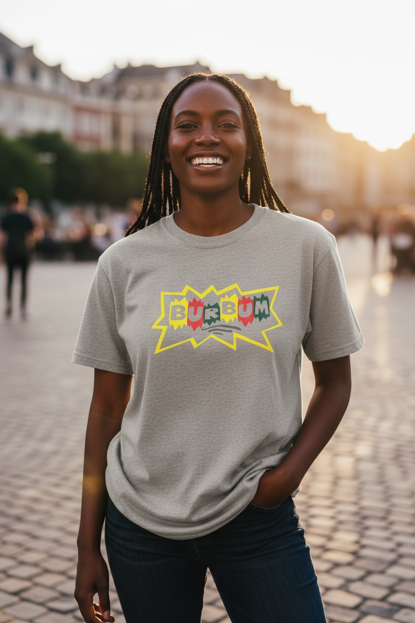 2018 Retro Bur Bum Logo Classic Gray Tee