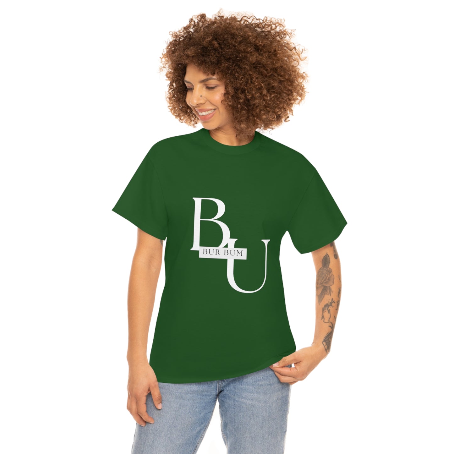 White Lettering BU Tee
