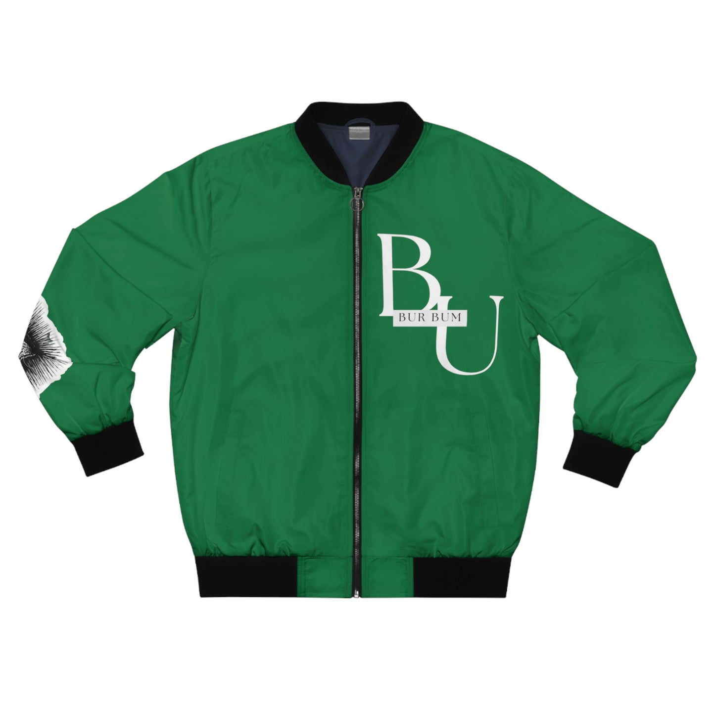 Dark Green All Seeing Eye Bomber Jacket