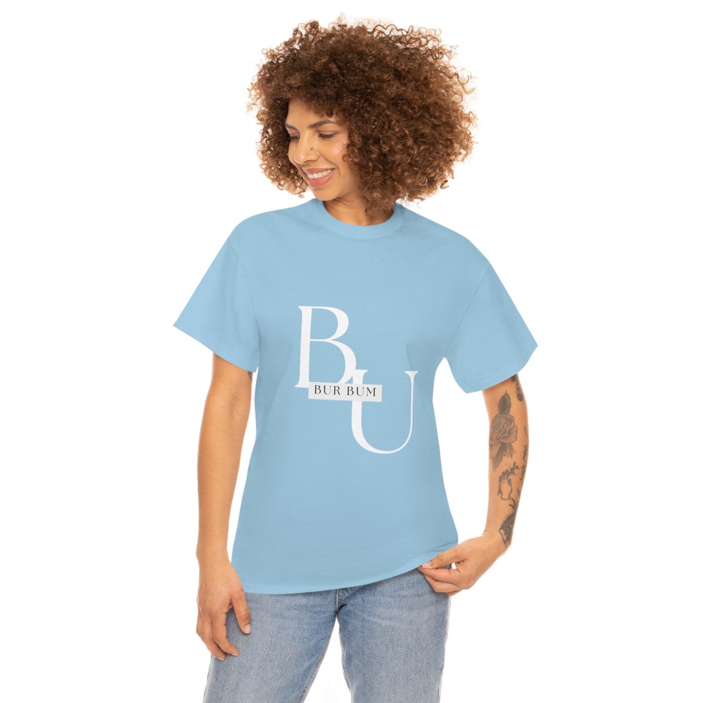 White Lettering BU Tee