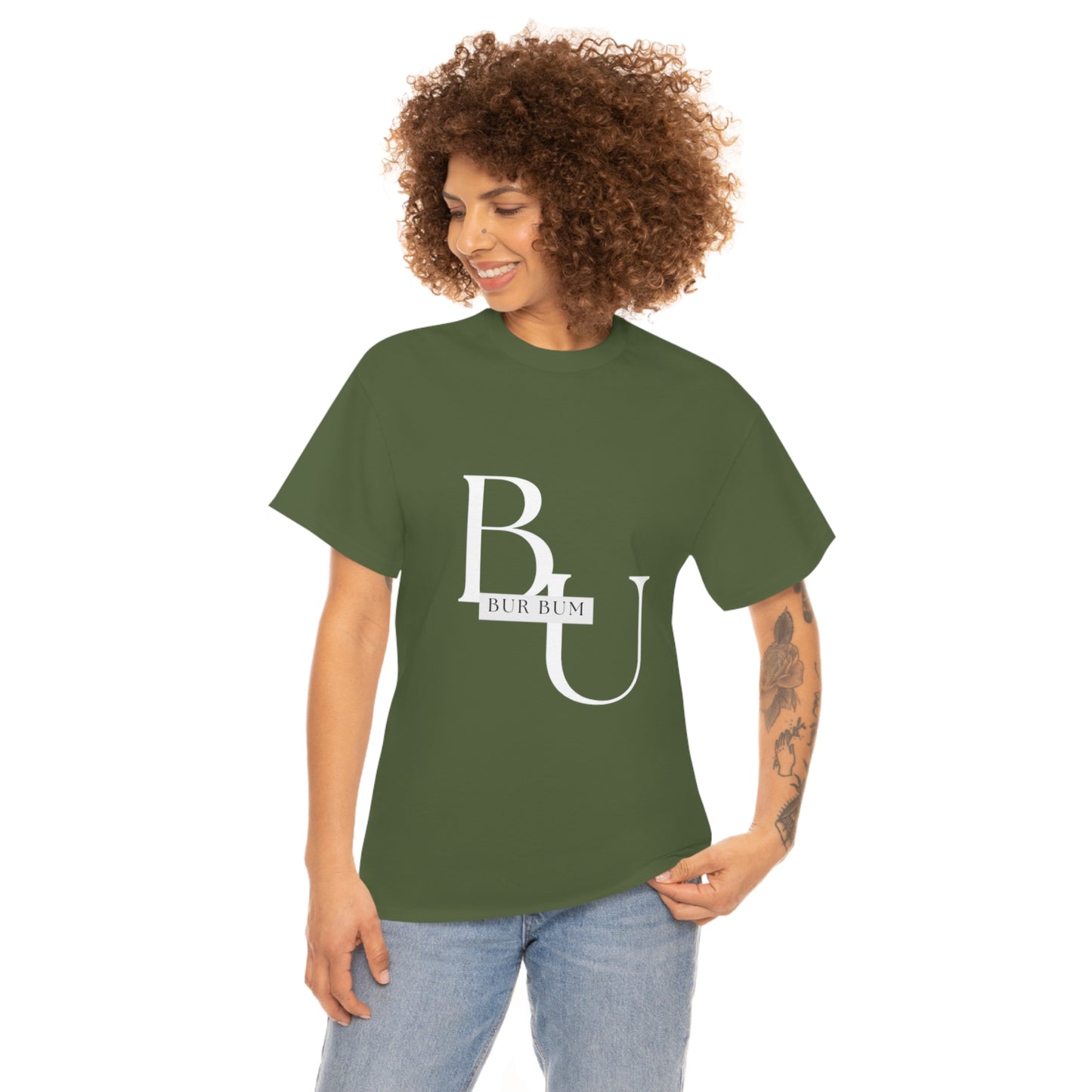White Lettering BU Tee