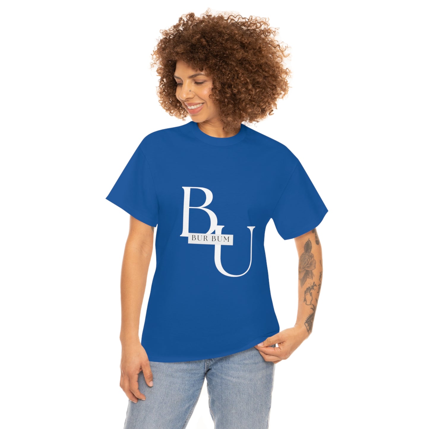 White Lettering BU Tee