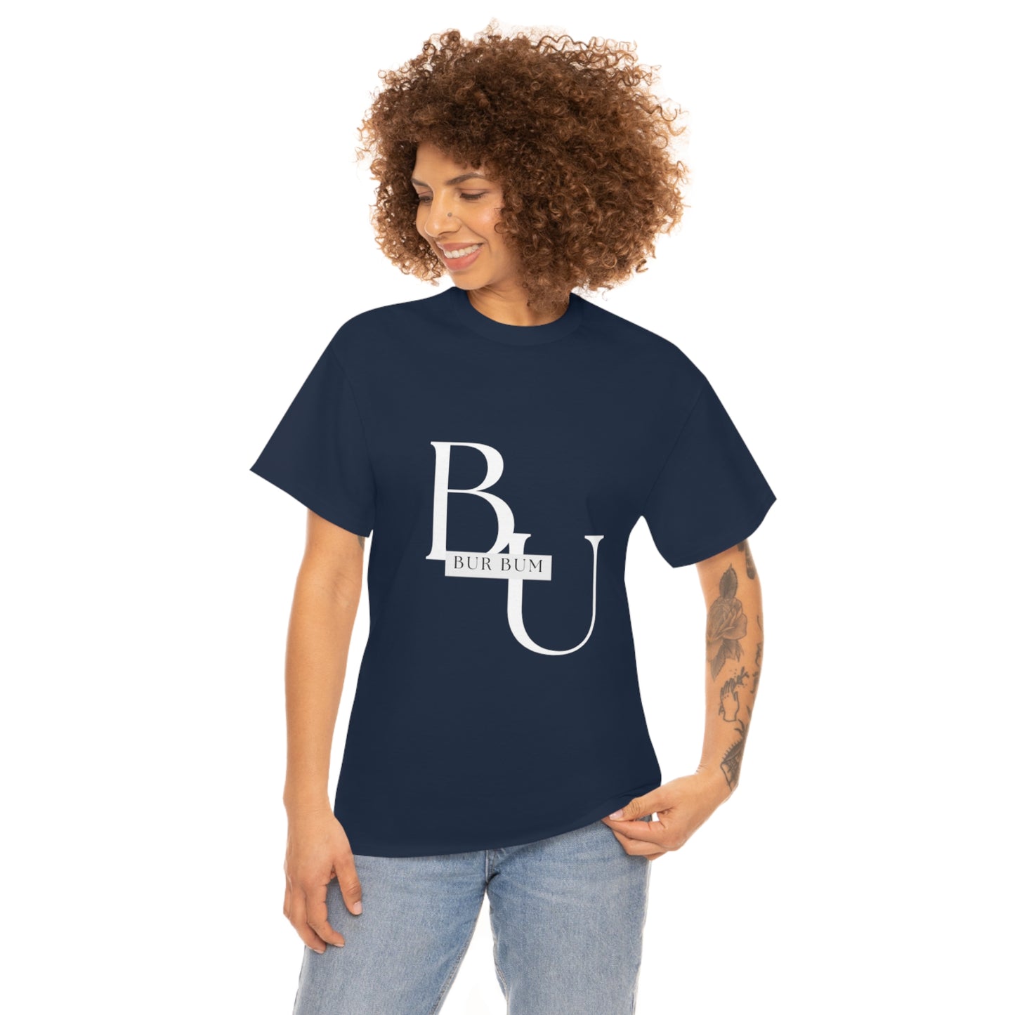 White Lettering BU Tee