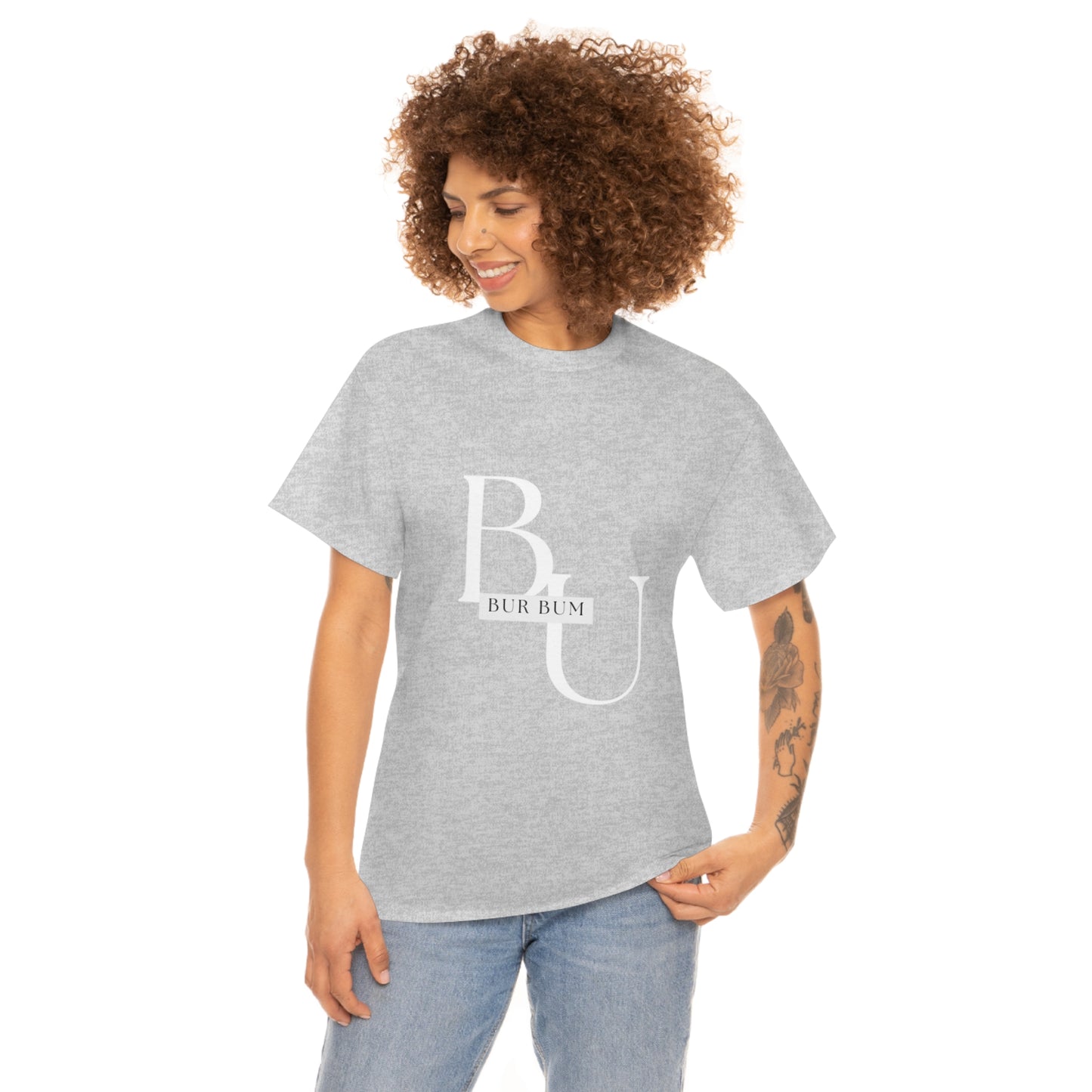 White Lettering BU Tee