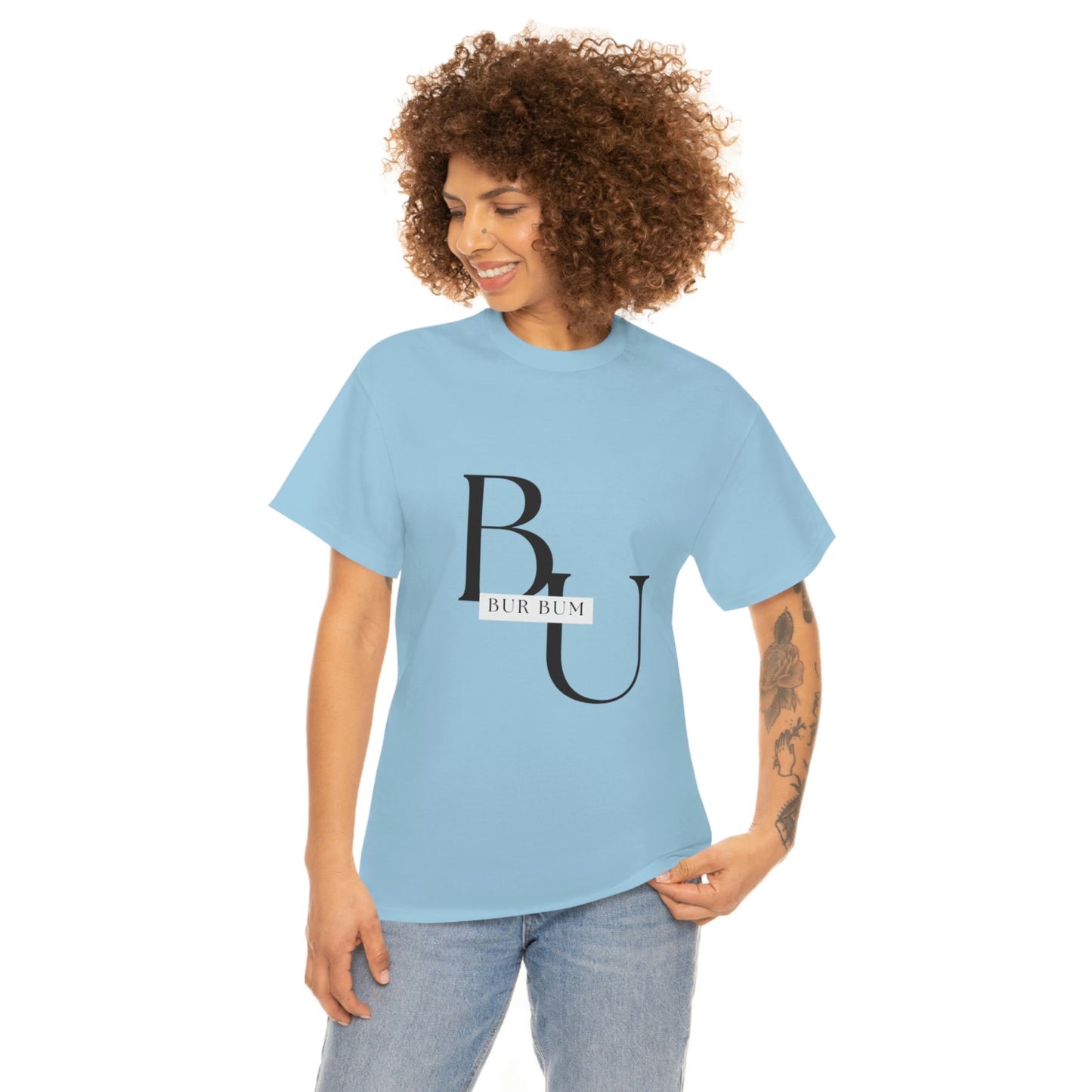 Black Lettering Bur Bum BU Tee