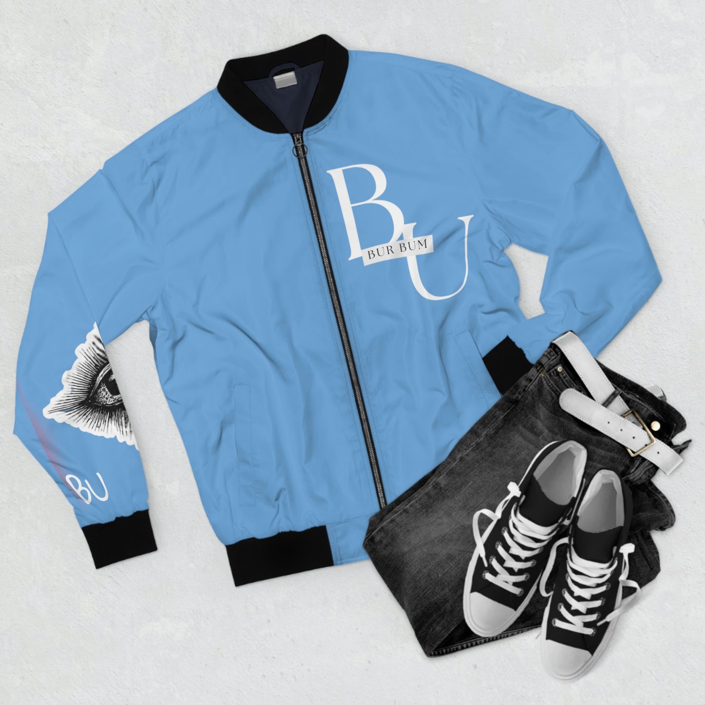 Carolina Blue All Seeing Eye Bomber Jacket