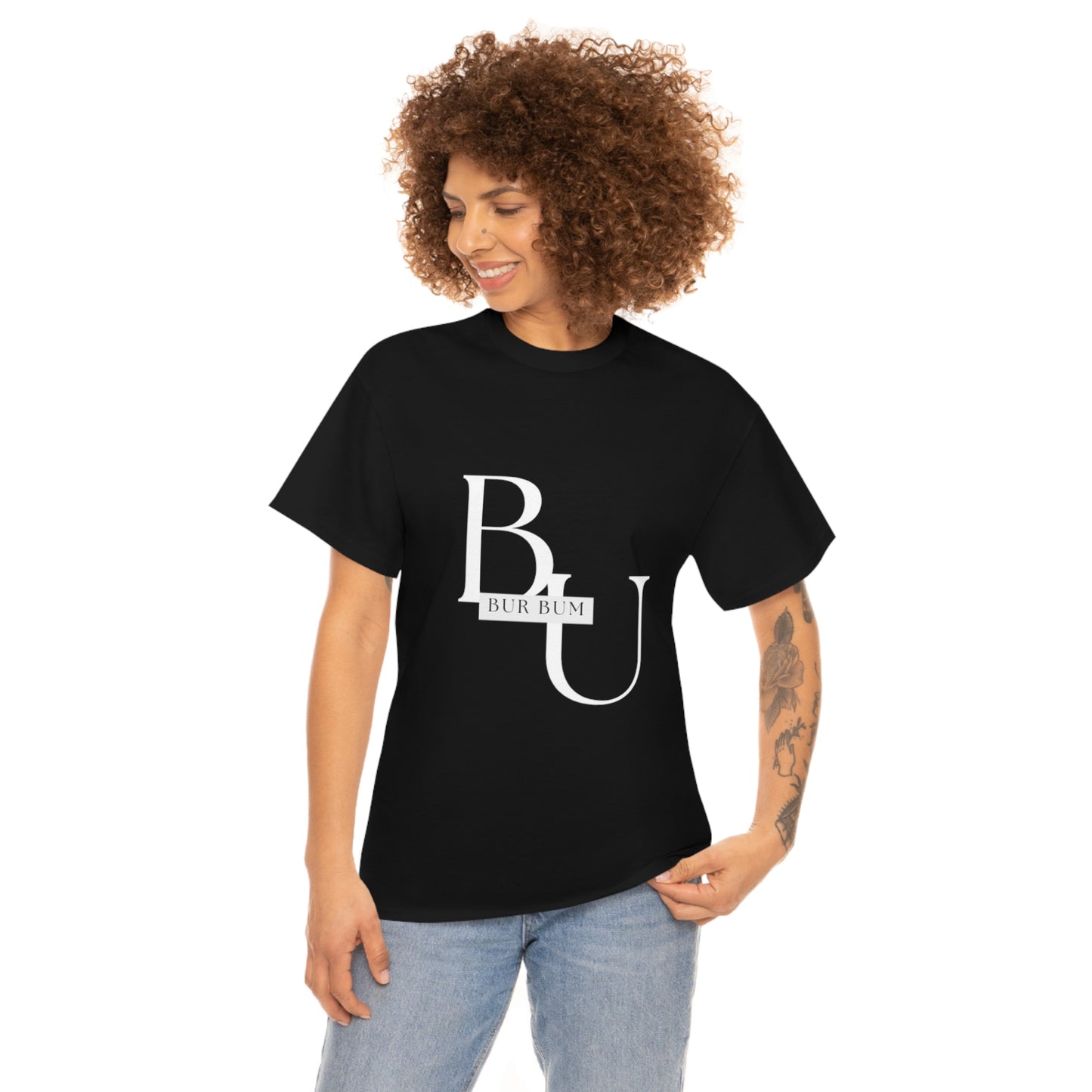 White Lettering BU Tee
