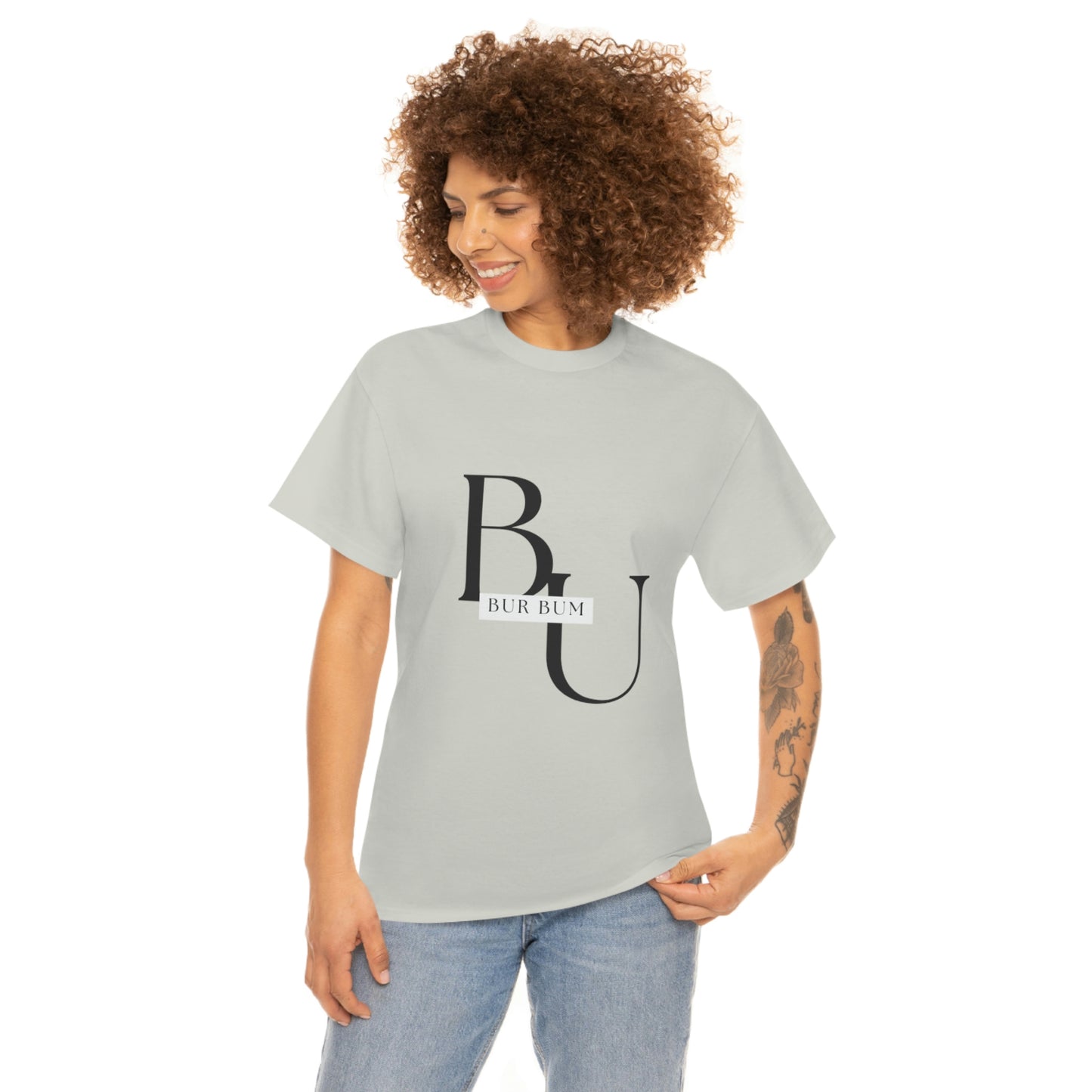 Black Lettering Bur Bum BU Tee