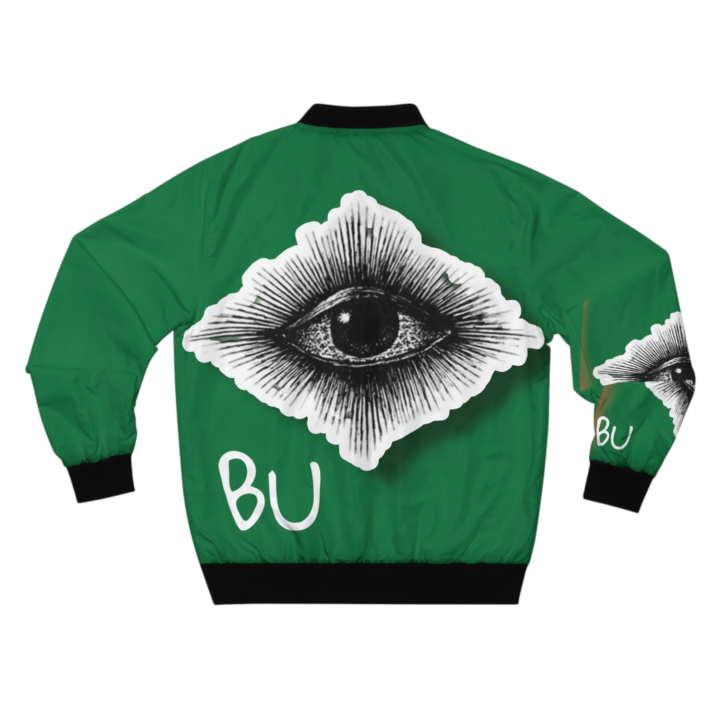 Dark Green All Seeing Eye Bomber Jacket