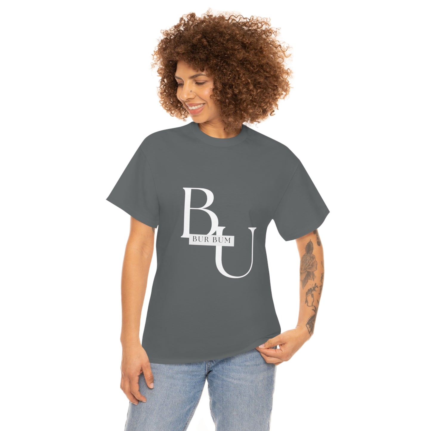 White Lettering BU Tee